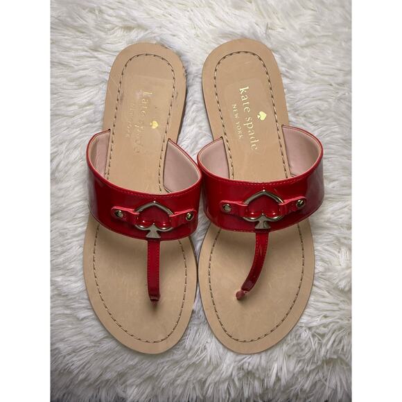Kate Spade Patent Red Sandals – Size 8 – New - Picture 8 of 12